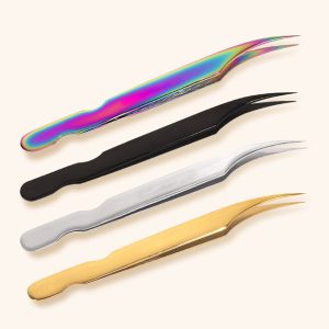Premium Angled Eyelash Tweezers