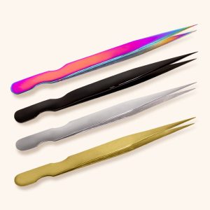 Premium Angled Eyelash Tweezers